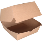 Klika - Bak | Cardboard + kleicoating | Hamburgerbox | 120x120x100mm | Brun | 100 pieces