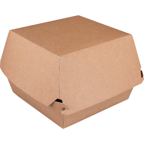 Klika - Bak | Cardboard + kleicoating | Hamburgerbox | 120x120x100mm | Brun | 100 pieces