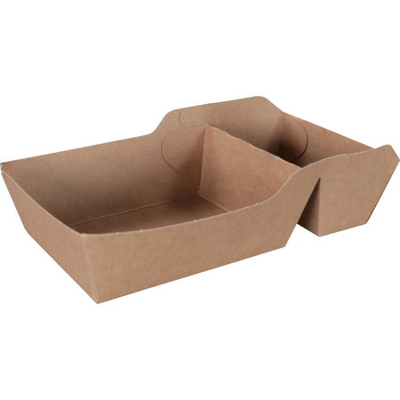 Klika -  Bak | Karton | A7+1/A23 | snackbak | 120x70x35mm | bruin | 300 stuks
