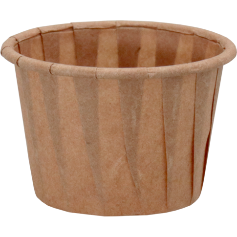 Paper sauce cup brown 55ml round 35mm 250 pieces