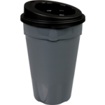 Spülmittel - | Tasse | Pp | Wiederverwendbar | 400 ml | 115 mm | Grau | 40 Stücke