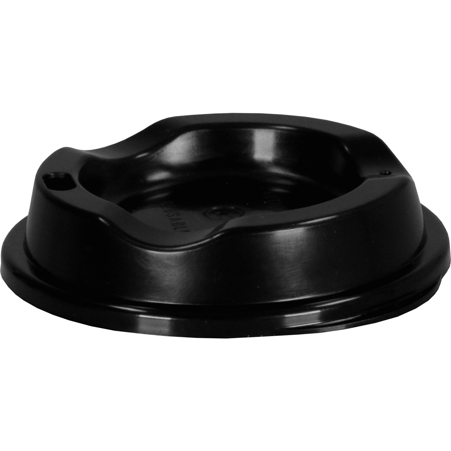 DishCircle - LID | PP | Round | Réutilisable | avec trou de consommation Ø80 mm | Noir | 100 pieces