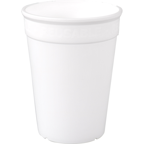 Ökocup - | Coupe | PP | Réutilisable | 250 ml | Blanc | 20 morceaux