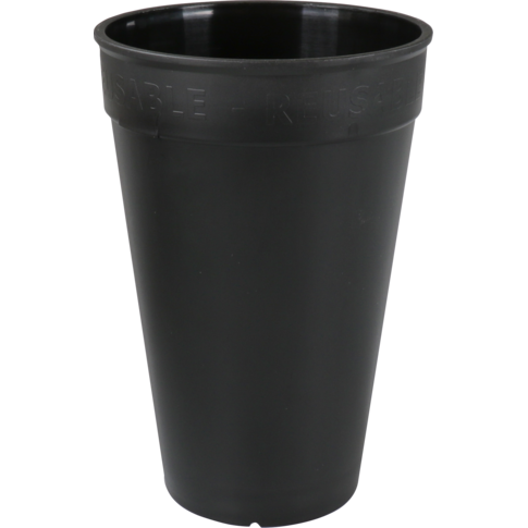 Ökocup - | Coupe | PP | Réutilisable | 400 ml | Noir | 20 morceaux