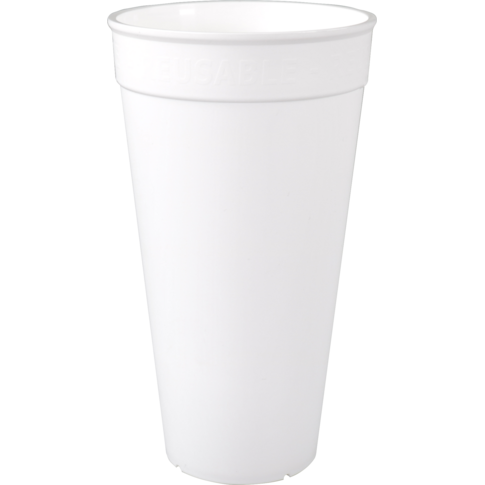 Ökocup - | Tasse | Pp | Wiederverwendbar | 500 ml | Weiß | 20 Teile