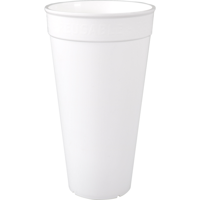 Ökocup - | Coupe | PP | Réutilisable | 500 ml | Blanc | 20 morceaux