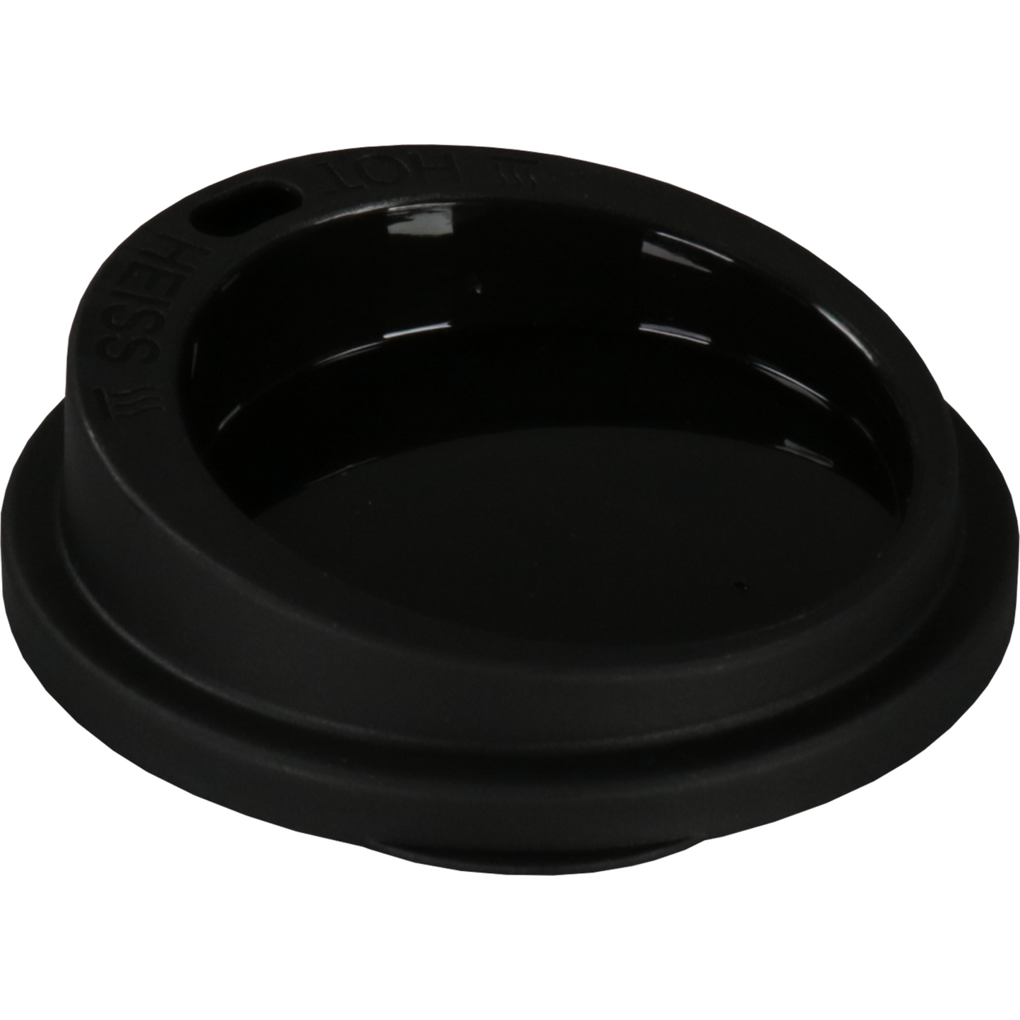 ÖkoCup - Lid | PP | round | reusable | with drinking hole | Ø80mm | black | 20 pieces