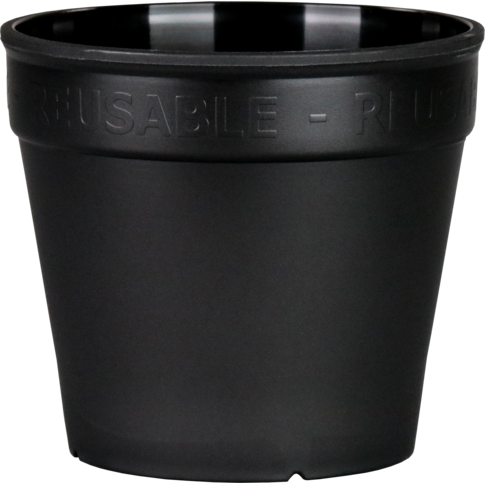 Ökocup - | Coupe | PP | Réutilisable | 150 ml | 70 mm | Noir | 20 morceaux