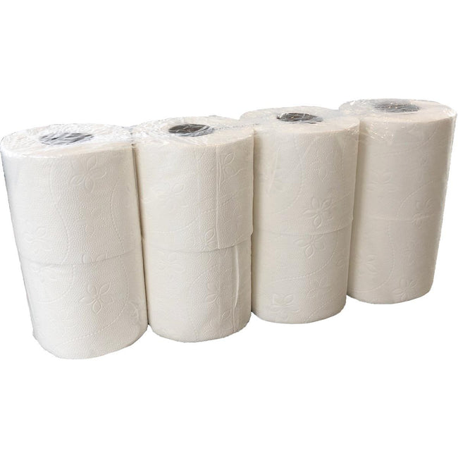 Merkloos - Toiletpapier, 3-laags, 200 vel, pak van 7 x 8 rollen