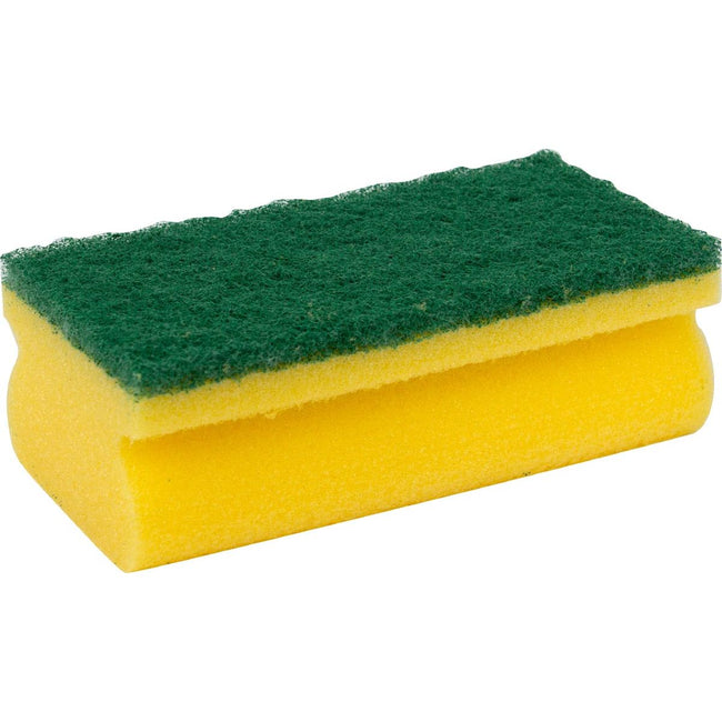 Primesource -  schuurspons, geel/groen, pak van 10 stuks