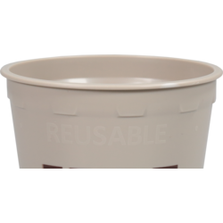 DEPA - | Coupe | Je suis une tasse chaude | PP | Réutilisable | Automatique approprié | 180 ml | 7,5 oz | 96 mm | Taupe | 40 pièces