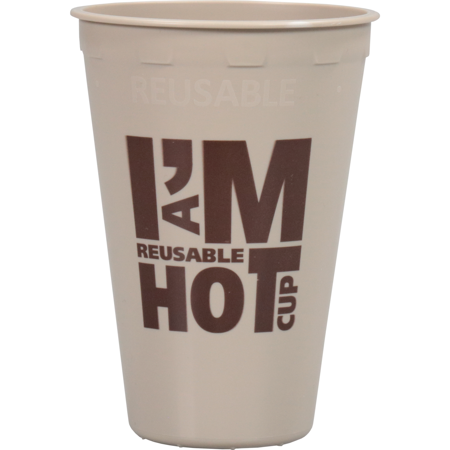 Depa - | Cup | I´M a HOT cup | PP | reusable | automatic suitable | 180ml | 7.5oz | 96mm | taupe | 432 pieces