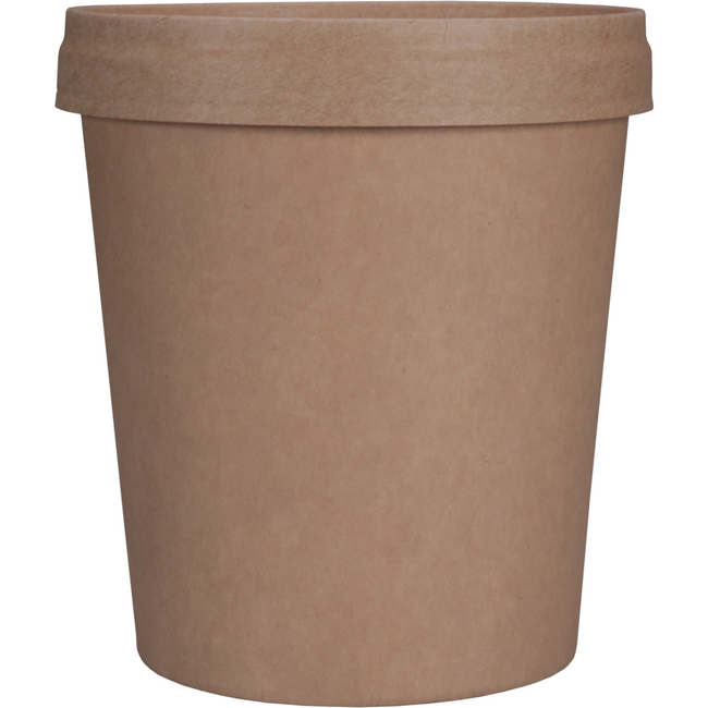 DEPA - | Tasse de soupe | incl. Cardboard + PP | 400 ml | 16oz | 100 mm | Brun | 25 pièces