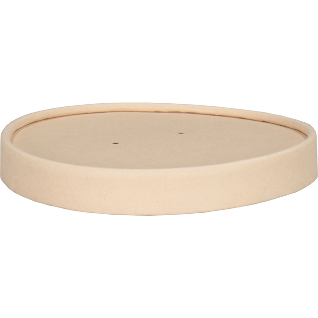 DEPA - LID | tasse de soupe | Cardboard + PE | Round | Ø117mm | Natural | 25 pièces