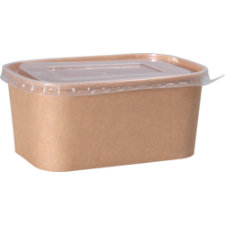 Depa - Bak | Karton + PP | 1000ml | maaltijdcontainer | 169x117x76mm | bruin | 300 stuks