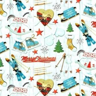 Klika - Gift wrapping paper Gift wrapping paper Retro items merry xmas 50 cm