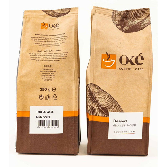 OKE Coffee - OK coffee, ground, pack of 250 g, Dessert