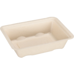 DEPA - BAK | Bagasse (Zuckerrohrzellstoff) A7 | Snackbehälter 12.3x9.3x3.2cm | Natürlich | 50 Stück