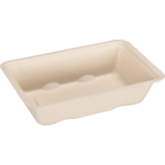 DEPA - BAK | Bagasse (Zuckerrohrzellstoff) A9 | Snackbehälter 14.5x9.7x3.6cm | Natürlich | 50 Stück