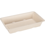 DEPA - BAK | Bagasse (Zuckerrohrzellstoff) A14 | Snackbehälter 19x11.8x3.6cm | Natürlich | 50 Stück