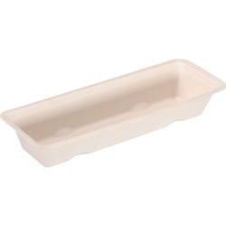 DEPA - BAK | Bagasse (pulpe de canne à sucre) A16 | Collate 20x7.2x3.2cm | Natural | 50 pièces