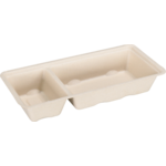 DEPA - BAK | Bagasse (pulpe de canne à sucre) A22 | Collate 20.3x9.5x3cm | Natural | 50 pièces