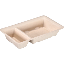 DEPA - BAK | Bagasse (pulpe de canne à sucre) A23 | Collate 17x9.5x3cm | Natural | 50 pièces