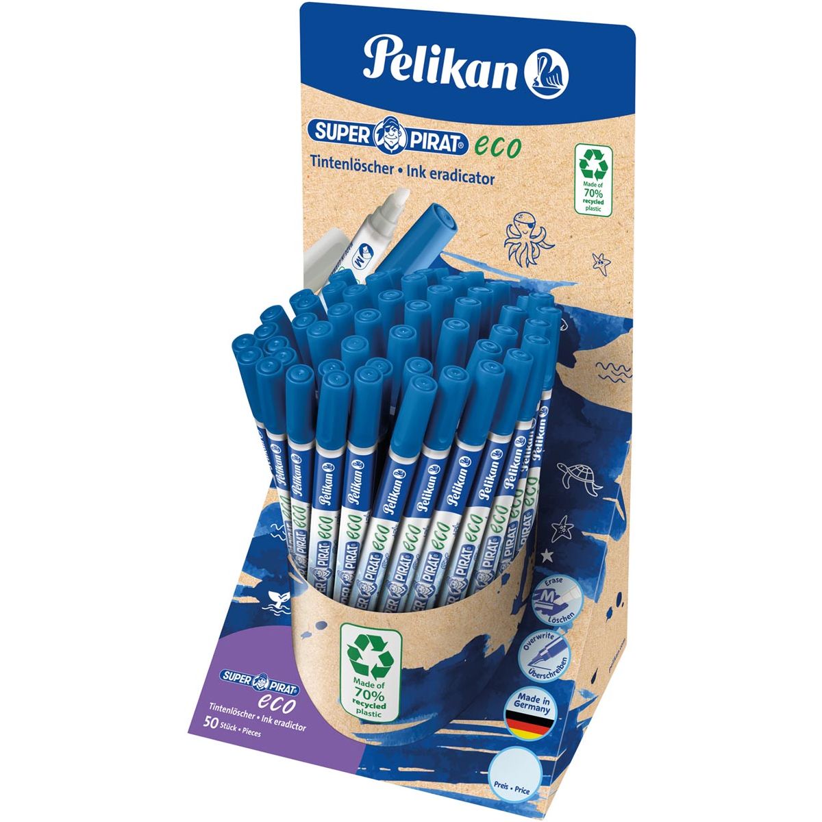 Pelikan - Super Pirat Eco Ink Wischer, Anzeige von 50 Teilen