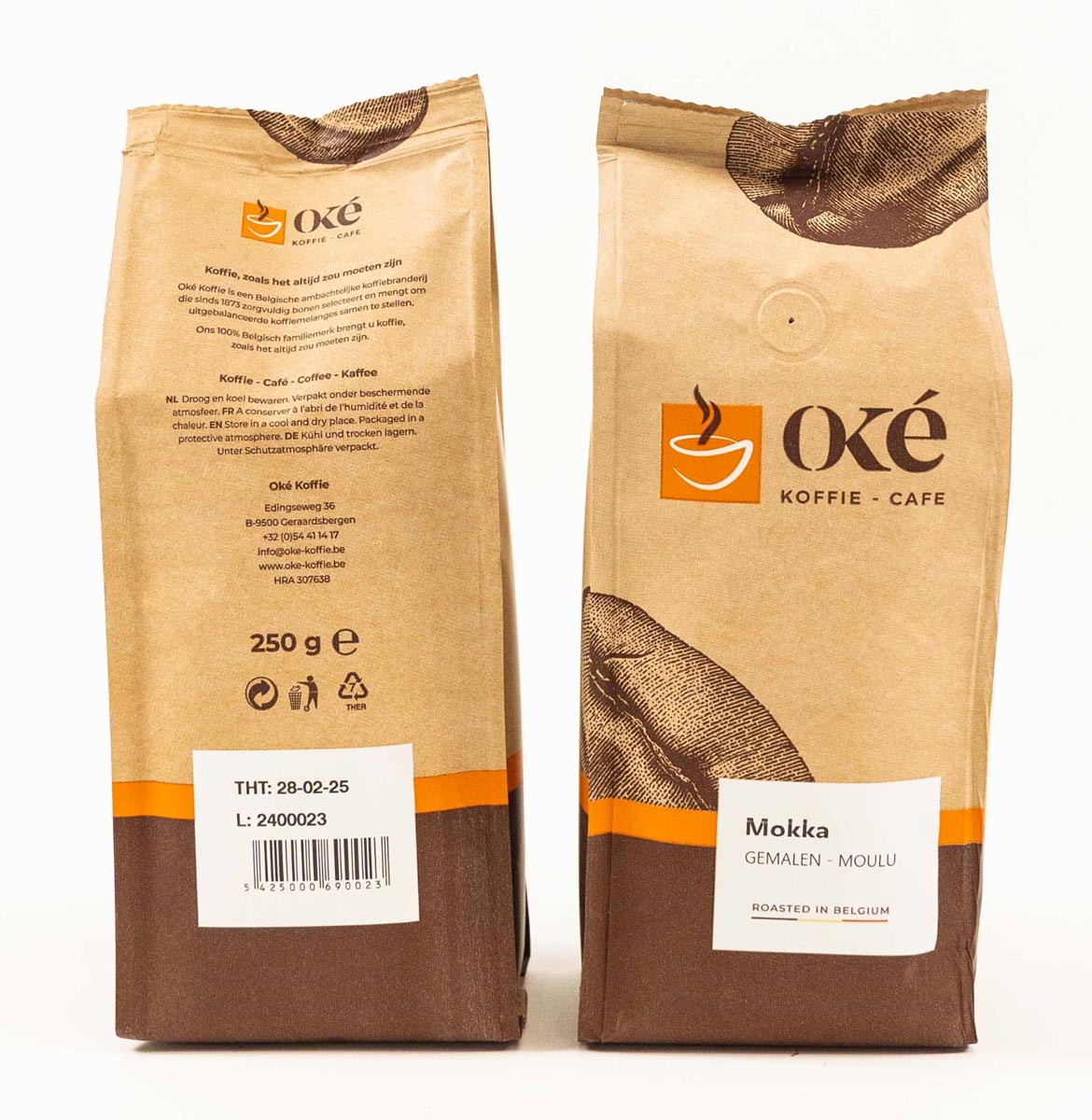 Café OKE - Café OK, molido, paquete de 250 g, Moca