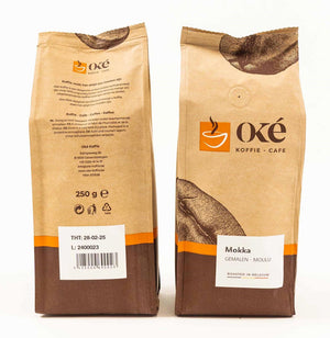 Café OKE - Café OK, molido, paquete de 250 g, Moca