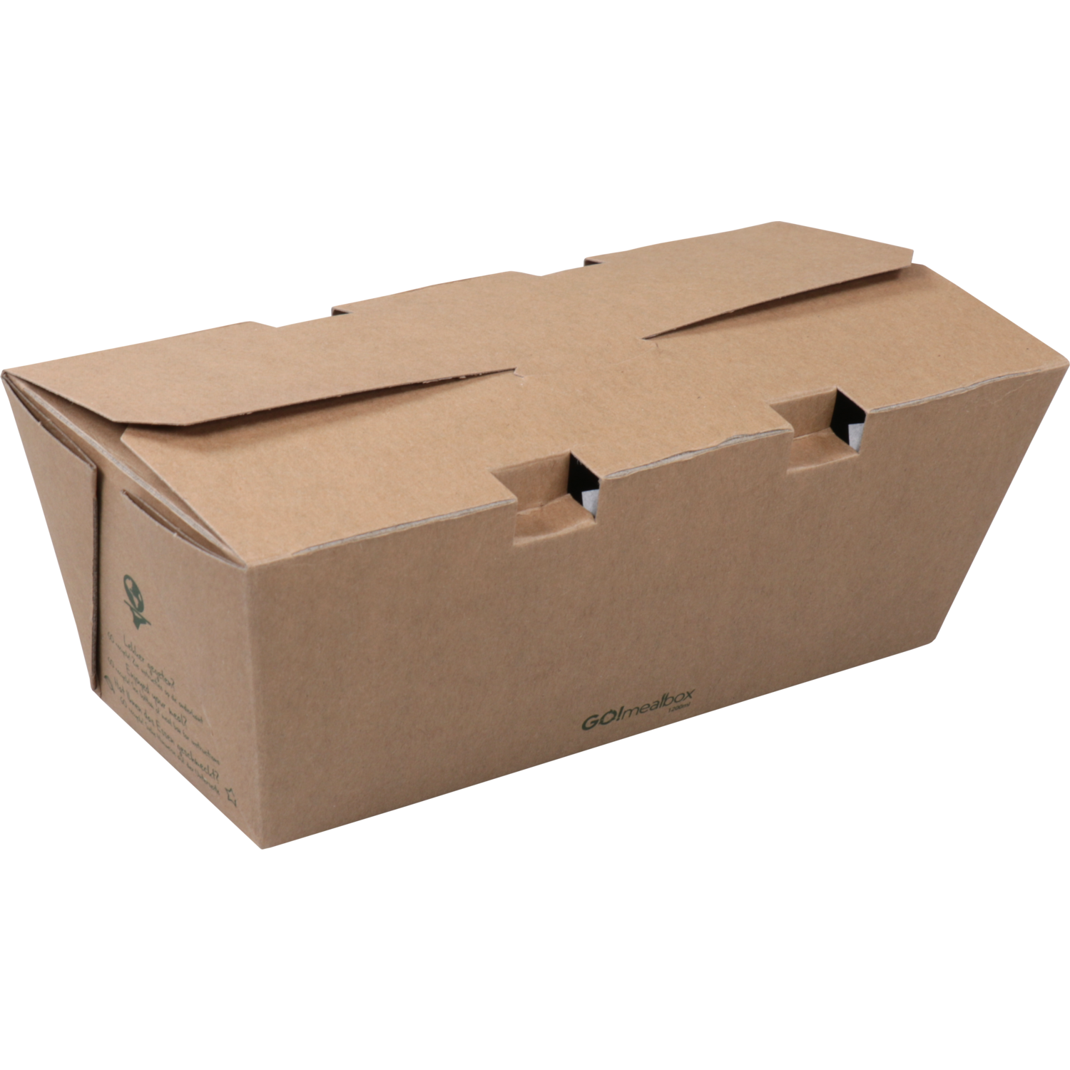 Twinkles - Go!Mealbox | 1200ml| 21x10x7,5 cm | cartone | marrone | 300 pezzi