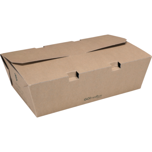 Fonkels - Go!Mealbox | 2000ml | 23x14x7.4cm | karton | bruin | 80 stuks