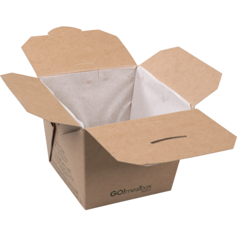 Fonkels - Go!Mealbox | 800ml | 8.5x8.5x8.6cm | karton | bruin | 180 stuks