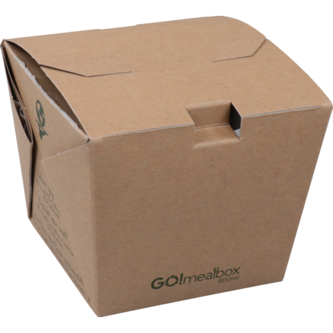 Fonkels - Go!Mealbox | 800ml | 8.5x8.5x8.6cm | karton | bruin | 180 stuks