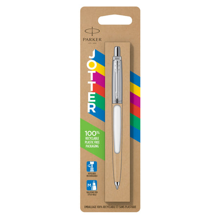 Parker - Penna a sfera Jotter Blister medio originale CT bianco da 1 pezzo