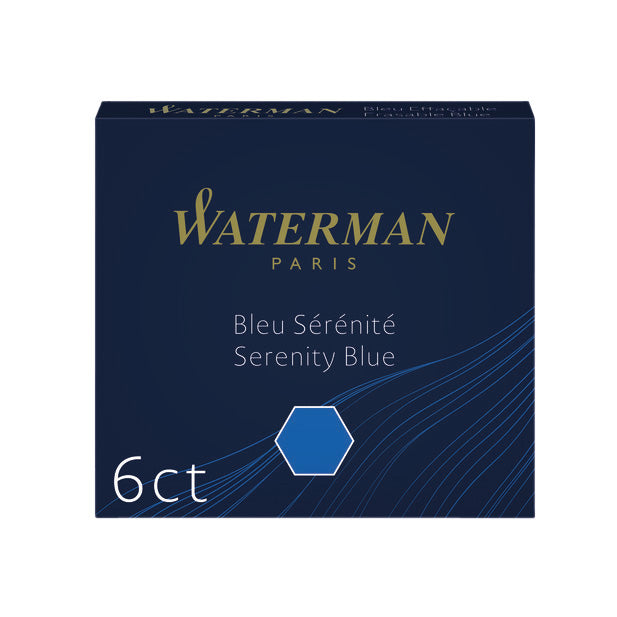 Waterman - Cartuccia d'inchiostro internazionale Florida blu confezione da 6 pezzi