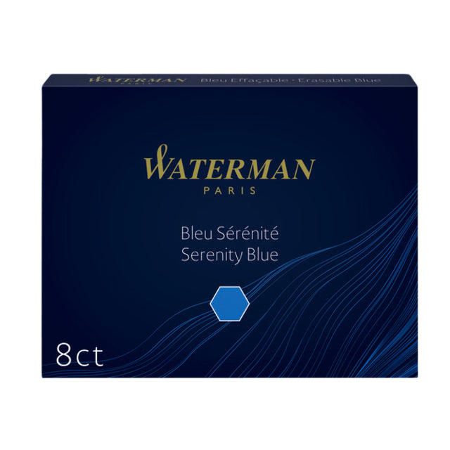 Waterman - Modèle d'encre NR23 Long Bleu | Prendre 8 pièces