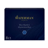 Waterman - Cartouche d'encre no. 23 longs bleu-noir pack de 8 pièces