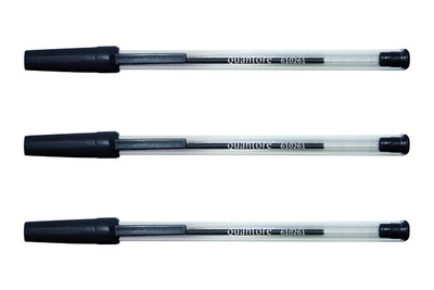 Quantore - Penna a sfera stick nera | 50 pezzi