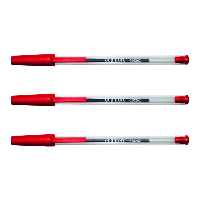 Quantore - Ballpoint pen stick red | 500 pieces