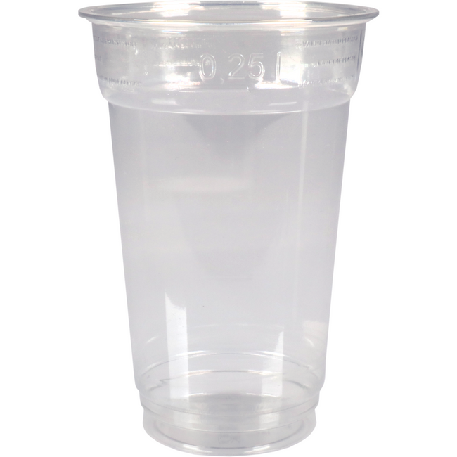 Depa - verre Verre de bière | Animal de compagnie recyclé | 250 ml | 114,9 mm | Transparent 1200 pièces