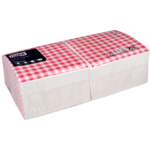 Klika - Servet | papier | 1-laags | 32x33cm | rood/wit | 400 stuks