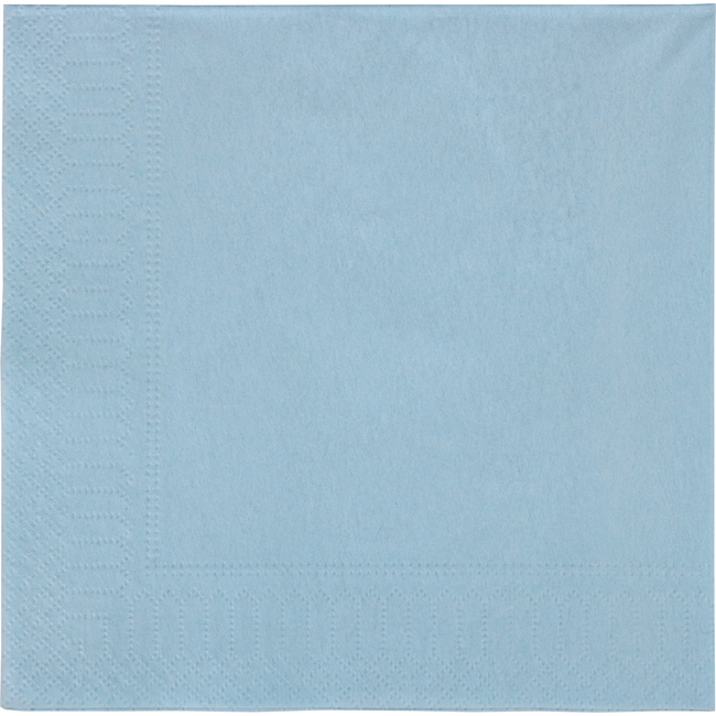 Klika - Napkins 33x33cm 2 couches 100 pièces bleu clair