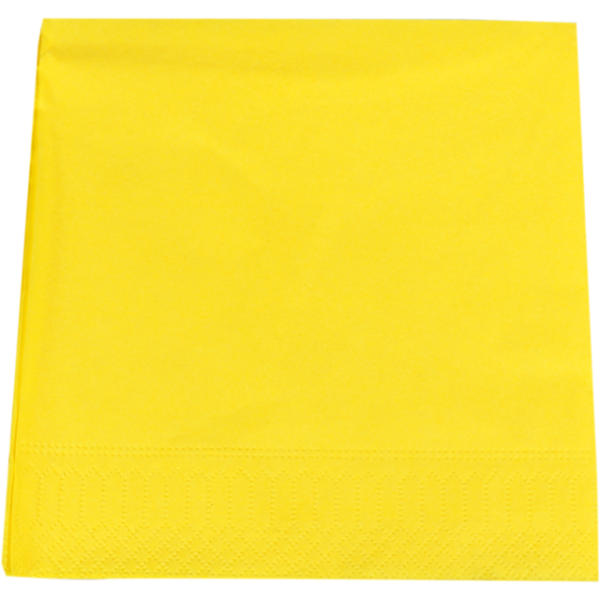 Napkins 33x33cm 2 layers 100 pieces yellow