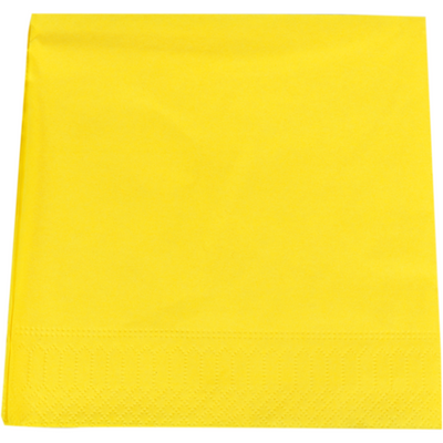 Servilletas 33x33cm 2 capas 100 piezas amarillo