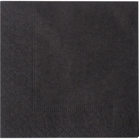 Klika - Serviette | 1/4 fois | 2 couches | 24x24cm | papier | noir | 300 pièces