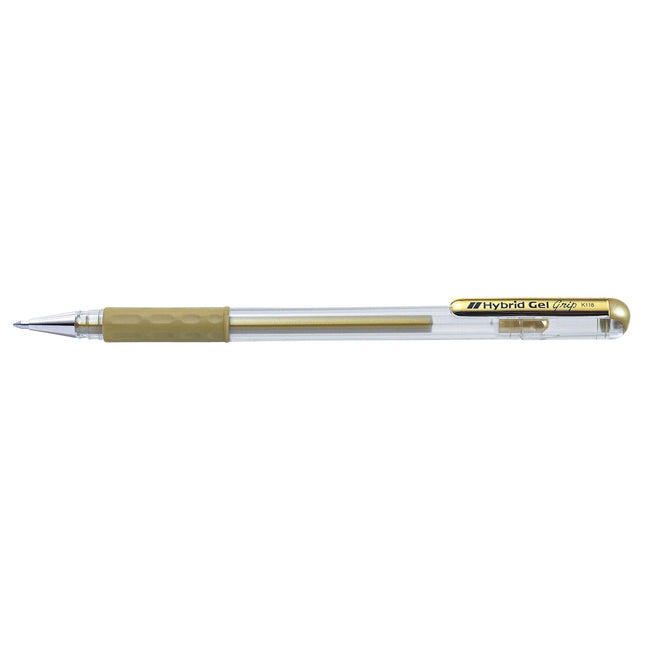 Pentel -  Gelschrijver  k118 grip m goud