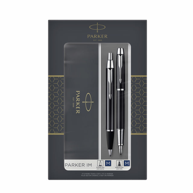 Parker - stylo à bille et plume de plume Parker im ct m noir | Définir un 2 pièces