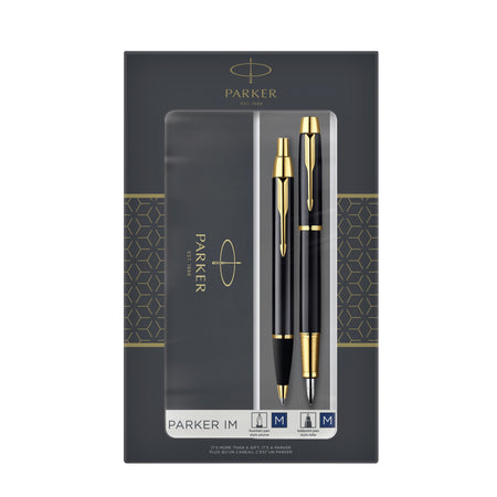 Parker - Penna a sfera e stilografica IM nera GT media 2 pezzi