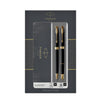 Parker -  Balpen en vulpen Sonnet black lacquer GT medium 2 stuks